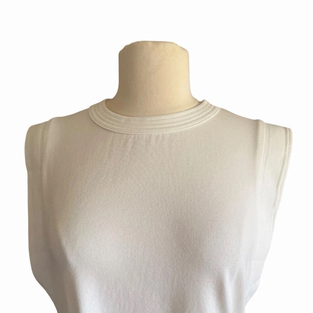 OGL White Sleeveless Crew Neck Muscle Tank Top Lyocell Blend NWT Medium - Picture 6 of 16